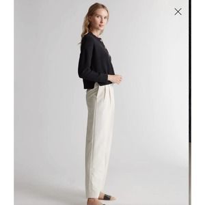 100% Organic Cotton Cropped Cardigan Womens XL Black Comfy Boxy Breathable